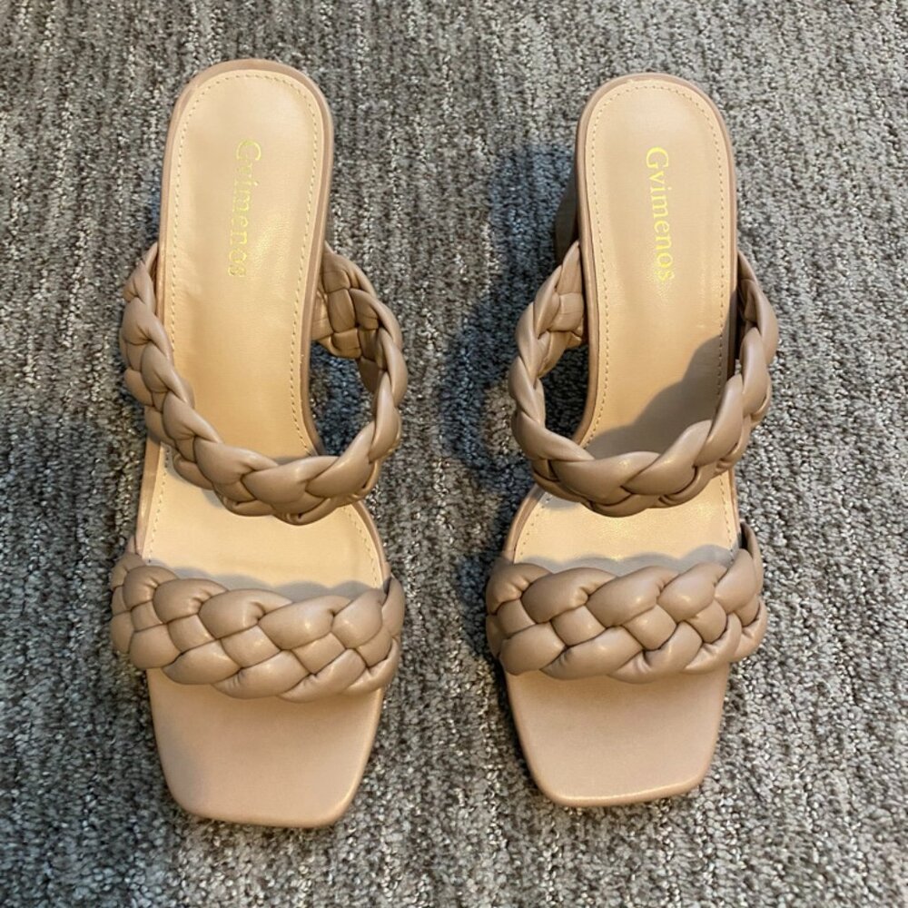 Women's Braided Heel Sandal - Nude